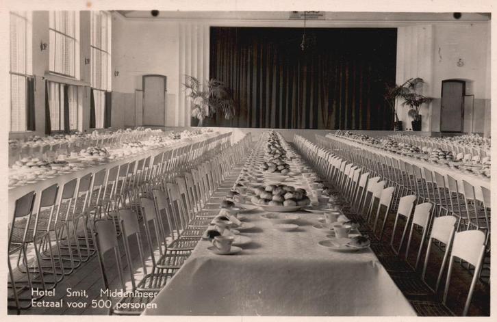 Hotel Smit, Middenmeer, Eetzaal  129326, Verzamelen, Ansichtkaarten | Nederland, Ongelopen, Noord-Holland, Ophalen of Verzenden