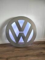 Volkswagen wand bord 97'5 rond en 10 dik met led verlichting, Ophalen