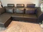 Lederen Hoekbank in goede staat, Ophalen, 250 tot 300 cm, Gebruikt, 100 tot 125 cm