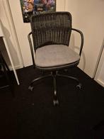 Ikea bureau stoel rotan look., Huis en Inrichting, Ophalen, Gebruikt, Zwart