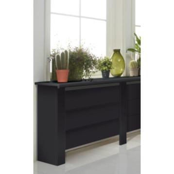 CanDo Radiator Zijpaneel  Zwart MDF 110x23,5 cm 2 stuks(1) beschikbaar voor biedingen