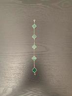 Ter Cleef Zilveren Armband met Groene Klavers, Sieraden, Tassen en Uiterlijk, Armbanden, Verzenden, Nieuw, Met bedels of kralen
