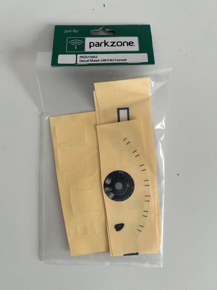 Parkzone PKZU1602 Decal sheet UM F4U Corsair nieuw rc, Hobby en Vrije tijd, Modelbouw | Radiografisch | Vliegtuigen, Nieuw, Elektro