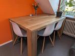 Massief houten eettafel, Huis en Inrichting, Tafels | Eettafels, Ophalen, Gebruikt, 50 tot 100 cm, 150 tot 200 cm