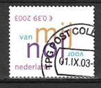 NVPH NR 2198 VAN MIJ,VOOR JOU(UIT PB81) GESTEMPELD UIT 2003, Postzegels en Munten, Postzegels | Nederland, Ophalen of Verzenden