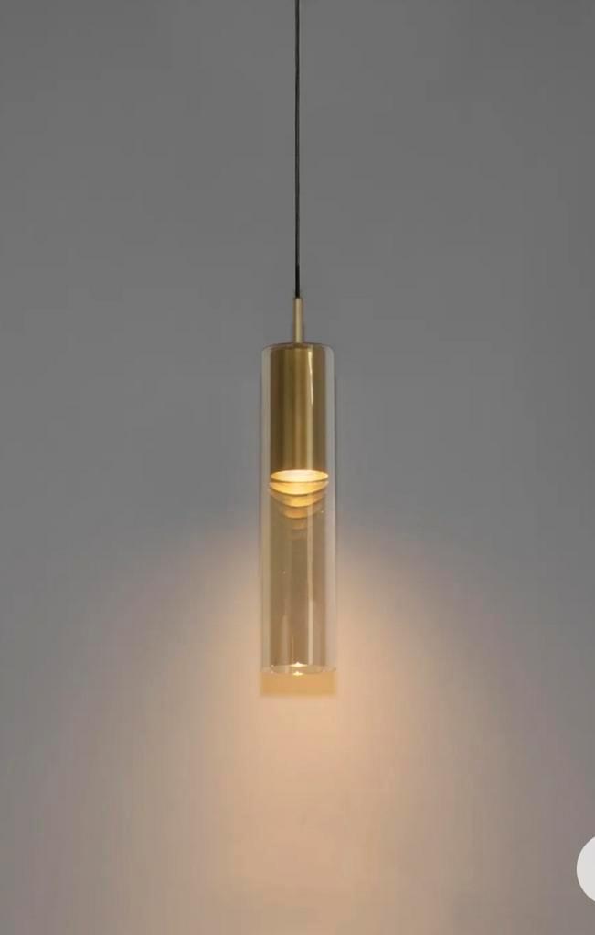 3 Gouden Hanglampen voor railsysteem - Nieuw!, Huis en Inrichting, Lampen | Hanglampen, Nieuw, 75 cm of meer, Metaal, Ophalen of Verzenden