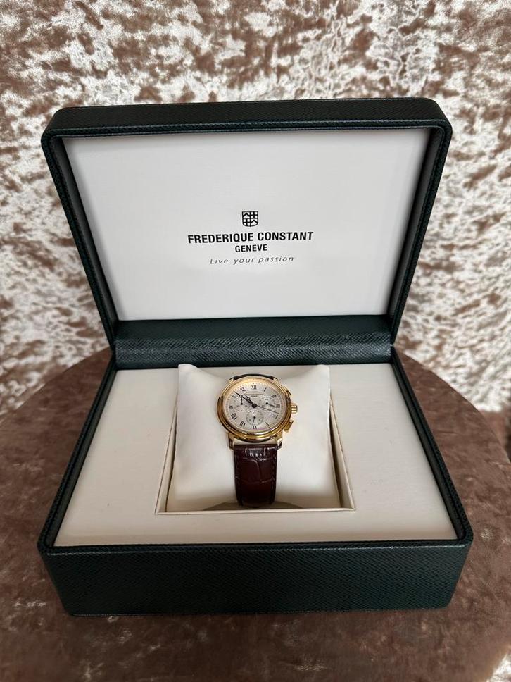 Frederique Constant horloge CLASSICS QUARTZ CHRONOGRAPH, Sieraden, Tassen en Uiterlijk, Horloges | Heren, Zo goed als nieuw, Polshorloge