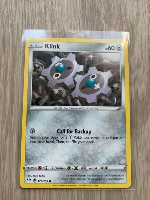 Klink 125/189 Darkness Ablaze - Pokémon Kaart, Hobby en Vrije tijd, Verzamelkaartspellen | Pokémon, Nieuw, Losse kaart, Ophalen of Verzenden