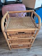 Vintage rieten laden kast, Ophalen