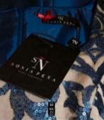 Sonia Pena - Prachtige Jurk maat 36 - Nieuw €300, Blauw, Nieuw, Ophalen of Verzenden, Knielengte