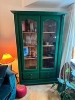 Leuke houten kast met glazen deuren, Antiek en Kunst, Ophalen