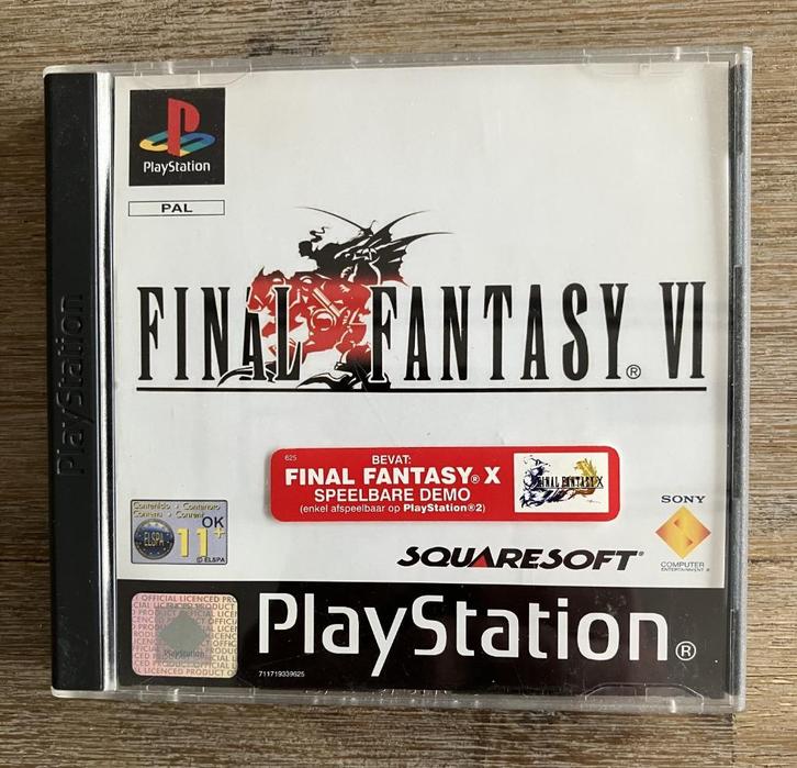 Final Fantasy VI, Spelcomputers en Games, Games | Sony PlayStation 1, Zo goed als nieuw, Avontuur en Actie, 1 speler, Vanaf 3 jaar