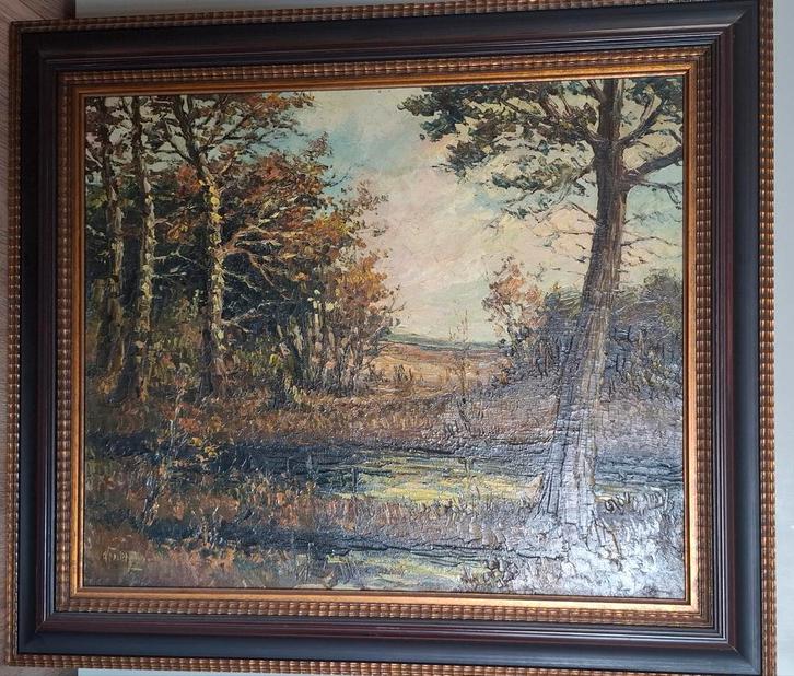 Olieverf schilderij landschap Vorstermans 1902, Antiek en Kunst, Kunst | Schilderijen | Klassiek, Ophalen of Verzenden