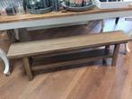 Robuust teakhouten bank 150 cm, Huis en Inrichting, Banken | Bankstellen, Ophalen, Overige maten, Minder dan 75 cm, 150 tot 200 cm