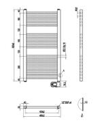 Elektrische Radiator Handdoekradiator 140x50 met Thermostaat, Ophalen, Sanotechnik, 500 tot 800 watt, Industriestraße 5 A - 2752 Wöllersdorf Austria