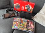 Nintendo Switch + 3 spellen, Ophalen, Zo goed als nieuw, Met 2 controllers, Switch Original