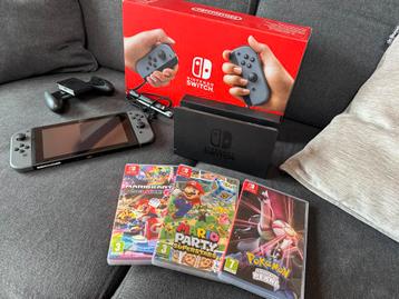 Nintendo Switch + 3 spellen beschikbaar voor biedingen