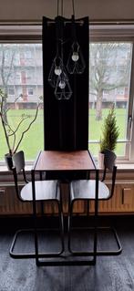 Bartafel + 2 krukken industrieel Design, Ophalen, Gebruikt