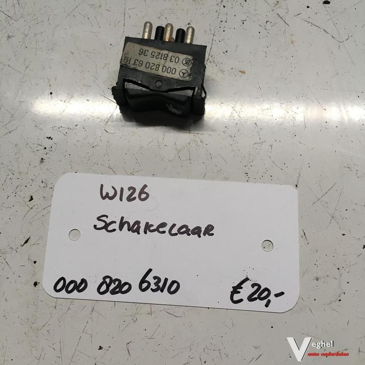 Mercedes W126  Schuifdakschakelaar  000 820 6310, Auto-onderdelen, Dashboard en Schakelaars, Gebruikt, Ophalen of Verzenden