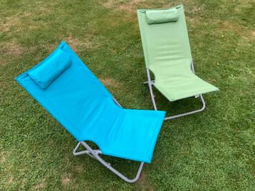 Inklapbare Strandstoelen - Set van 2 beschikbaar voor biedingen