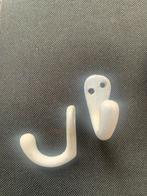 Vintage Metalen Knopjes met Witte Coating (2 stuks), Ophalen of Verzenden, Gebruikt