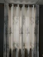 6 Inbetween gordijnen + roedes - 3 ramen, Grijs, 200 cm of meer, Ophalen of Verzenden, Zo goed als nieuw