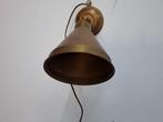 antiek geel koperen wand hanglamp, Antiek en Kunst, Ophalen of Verzenden
