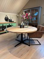 Eetkamertafel | Ronde tafel | Nieuw Eiken | Showroom tafel, Ophalen, 100 tot 150 cm, Rond, Vijf personen of meer