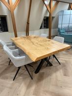 Unieke boomstamtafel uit 1 stuk 2:05/1:20 - PRIJSDALING, Huis en Inrichting, Tafels | Eettafels, Natuurlijk/ organisch, 100 tot 150 cm