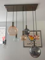 Glazen bollen-lamp, Huis en Inrichting, Lampen | Hanglampen, Ophalen of Verzenden, Zo goed als nieuw, Minder dan 50 cm