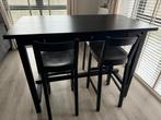 Ikea eettafel set + 4 bar stoelen, Ophalen, Zo goed als nieuw