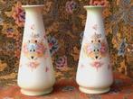 Mooi antiek stel Crown Devon vazen uit Engeland 23 cm. 1900., Antiek en Kunst, Antiek | Vazen, Ophalen of Verzenden