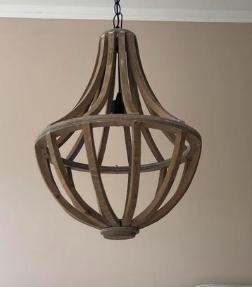 Set van 2 houten lampen landelijk sober kwantum Herakles beschikbaar voor biedingen