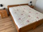 Houten bed met nachtkastjes, Ophalen, Gebruikt, Tweepersoons