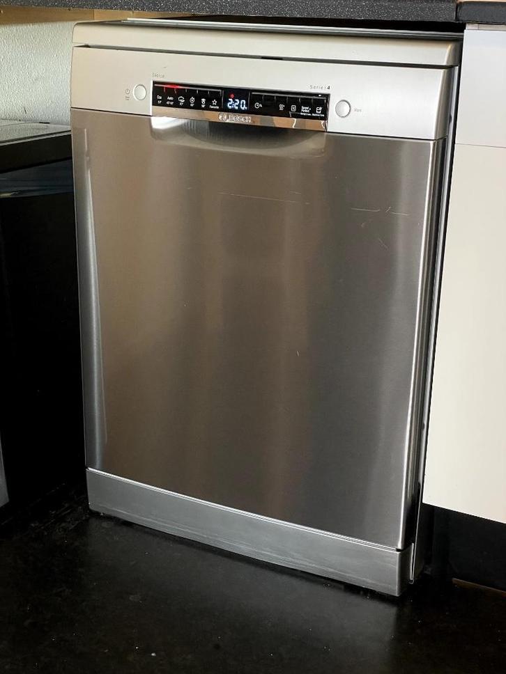 Bosch vaatwasser zilverkleurig, Witgoed en Apparatuur, Vaatwasmachines, Gebruikt, Vrijstaand, Minder dan 85 cm, 45 tot 60 cm, Eco programma