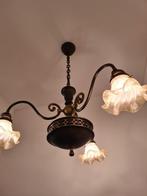 Kroonluchter koper, Huis en Inrichting, Lampen | Kroonluchters, Ophalen, Gebruikt, Glas, Klassiek