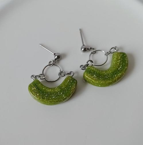 Oorbellen slice meloen, Sieraden, Tassen en Uiterlijk, Oorbellen, Nieuw, Knopjes of Stekers, Overige materialen, Groen, Ophalen of Verzenden