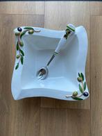 Saladekom + lepel, Ophalen of Verzenden, Zo goed als nieuw, Keramiek, Overige stijlen