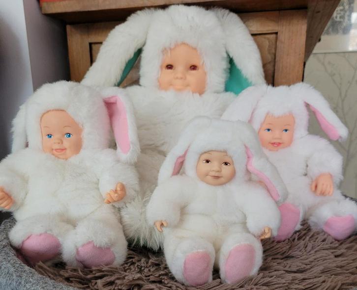 Ann Geddes Konijnen, Kinderen en Baby's, Speelgoed | Poppen, Babypop, Ophalen of Verzenden