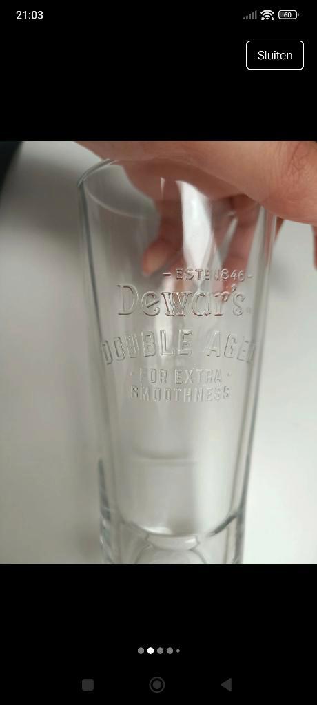 Dewars glazen, Verzamelen, Glas en Borrelglaasjes, Nieuw, Overige typen, Ophalen of Verzenden