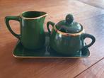 Groene SPM Walkure suiker en melk set, Antiek en Kunst, Antiek | Servies compleet, Ophalen of Verzenden