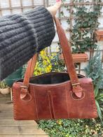 Vintage Leren Handtas, Ophalen of Verzenden, Gebruikt, Bruin, Handtas