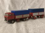DAF 2800 vrachtwagen met aanhanger met huifjes, Hobby en Vrije tijd, Modelauto's | 1:50, Ophalen of Verzenden, Gebruikt, Bus of Vrachtwagen