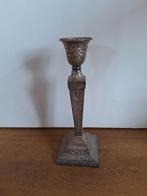 Vintage Zilverkleurige Kandelaar - 19e Eeuwse Stijl, Antiek en Kunst, Ophalen of Verzenden, Zilver