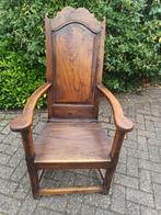 Antieke houten Kloosterstoel met Perzisch kussen, Ophalen