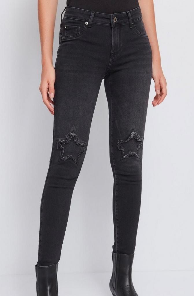 DENNY ROSE jegging met ster op pijpen XXS en XS, Kleding | Dames, Spijkerbroeken en Jeans, Nieuw, Grijs, Verzenden