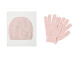 NIEUW H&M Name It Muts & Handschoenen Lichtroze Gebreid, 134, Kinderen en Baby's, Kinderkleding | Mutsen, Sjaals en Handschoenen