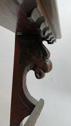 Antiek eiken bordenrek met drakenkoppen, Antiek en Kunst, Ophalen