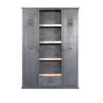 Lynn Lockerkast - Zwart Mangohout - Giga Meubel, Huis en Inrichting, Kasten | Buffetkasten, 100 tot 150 cm, Met deur(en), Ophalen of Verzenden