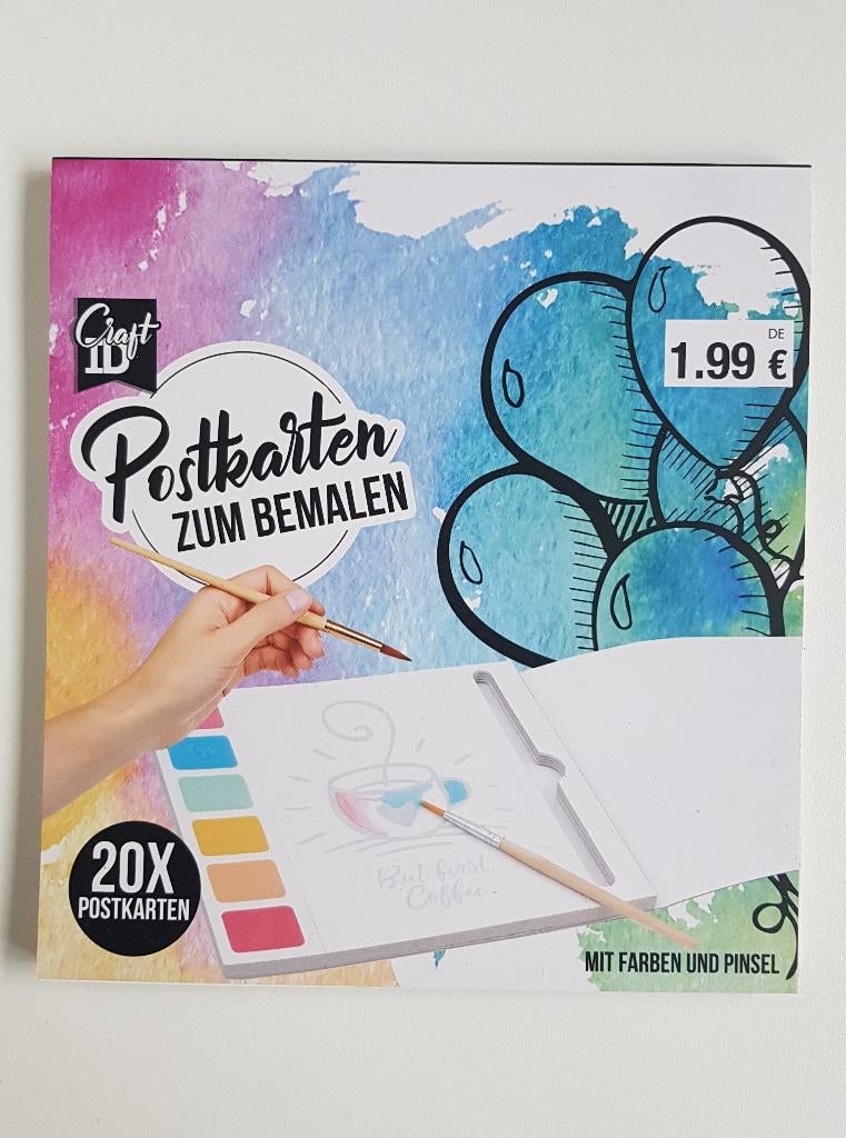 Postkaarten zelf verven Craft ID (20 kaarten), Ophalen of Verzenden, Nieuw, Overige thema's, Blanco kaart of Basiskaart